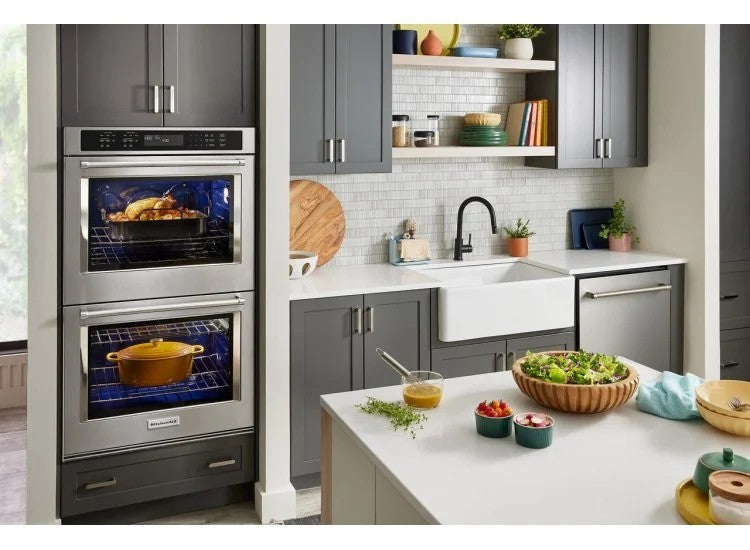 KitchenAid KOED527PSS 27 Inch Double Electric Wall Oven With Convection/air Fry!