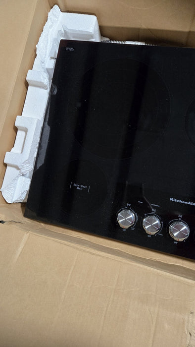 KitchenAid KCES556HBL 36 Inch Electric Cooktop 5 Radiant Elements: Black