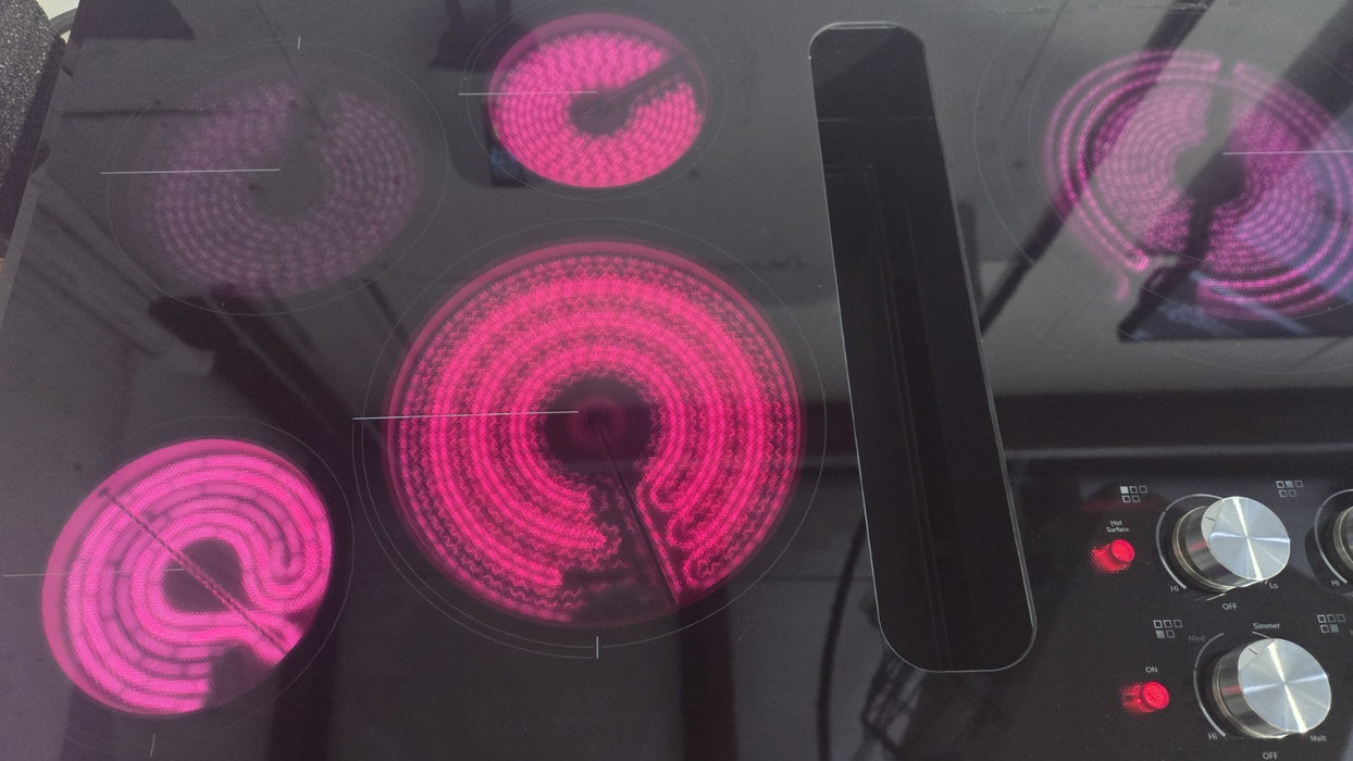 Jenn-Air JED3536GS 36" Black 5 Element Downdraft Electric Cooktop 