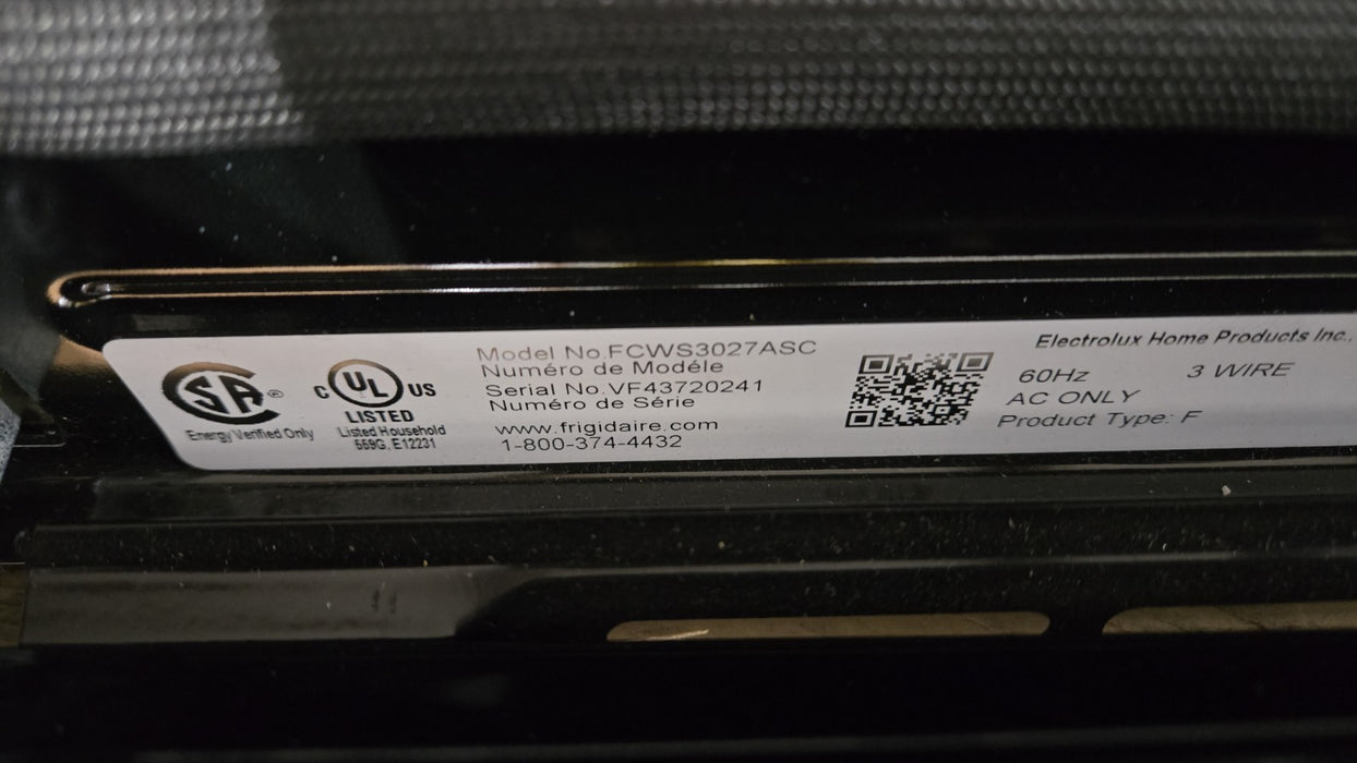 Frigidaire FCWS3027AS 30'' Single Electric Wall Oven with Fan Convection