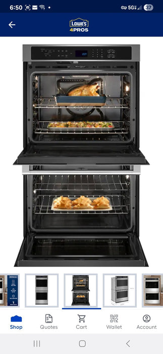 Maytag MOED6030LZ 30" 10 C.F. Double Wall Oven with Air Fry & Convection!.