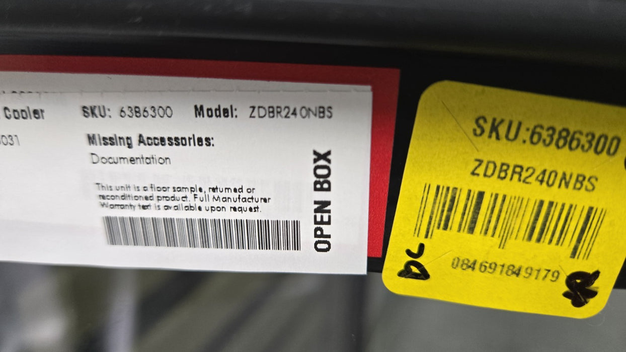 GE Monogram ZDBR240NBS 24" Stainless Built-In Beverage Center