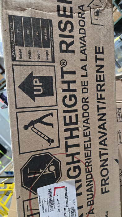 GE Laundry 7" Right Height Riser Model# GFR0728PTDS Black