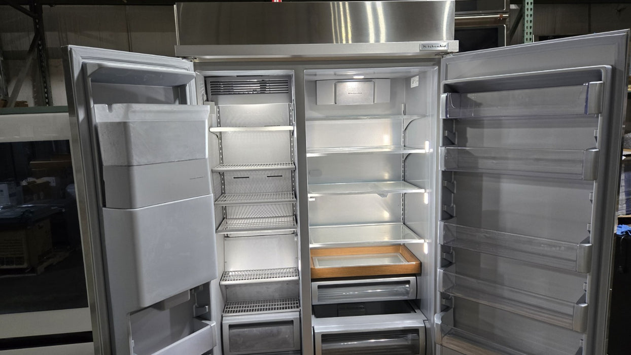 KitchenAid KBSD708MSS 48" Stainless Built-In Side/Side Refrigerator