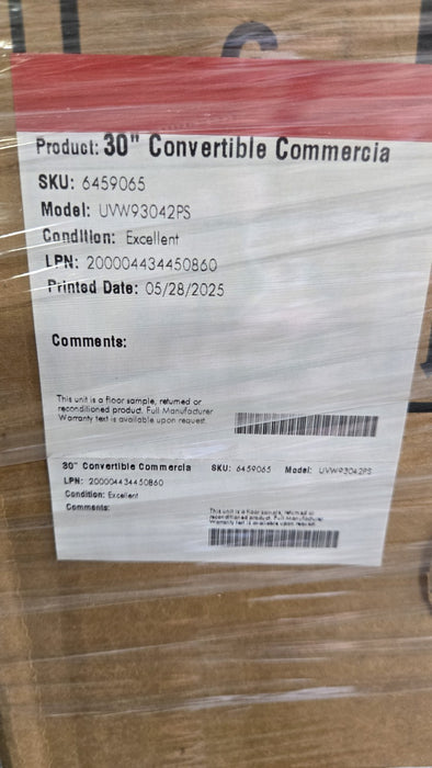 Café UVW93042PSS 30" Stainless Commercial Wall Chimney Range Hood NEW!!