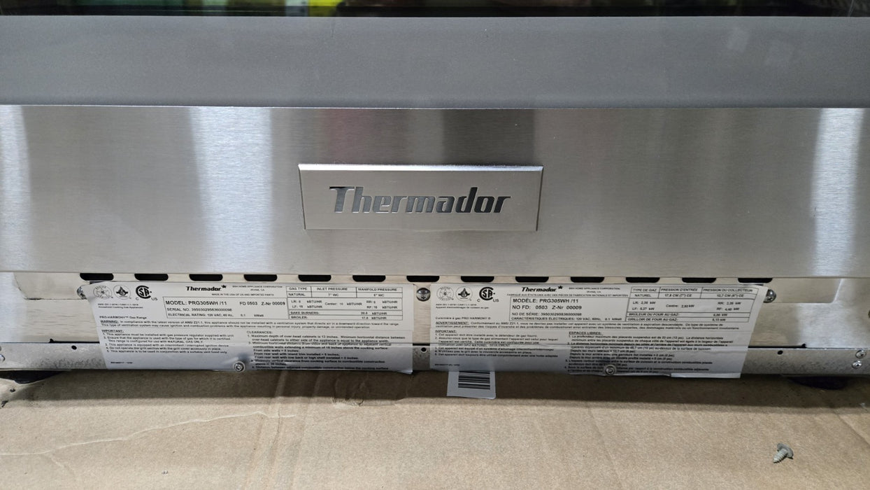 Thermador PRG305WH 30'' Pro-Style Convection Gas Range 4 Year Warranty Included!