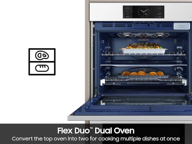Samsung NV51CB700D12/AA BESPOKE 30" Convection Double Wall Oven White Glass New!