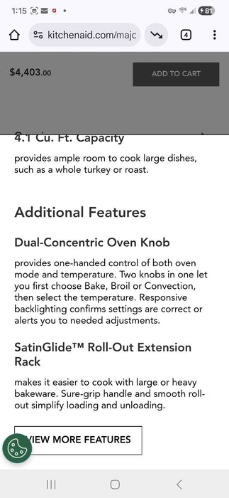 KitchenAid KFGC500JPA 30'' Smart Commercial-Style Gas Range 