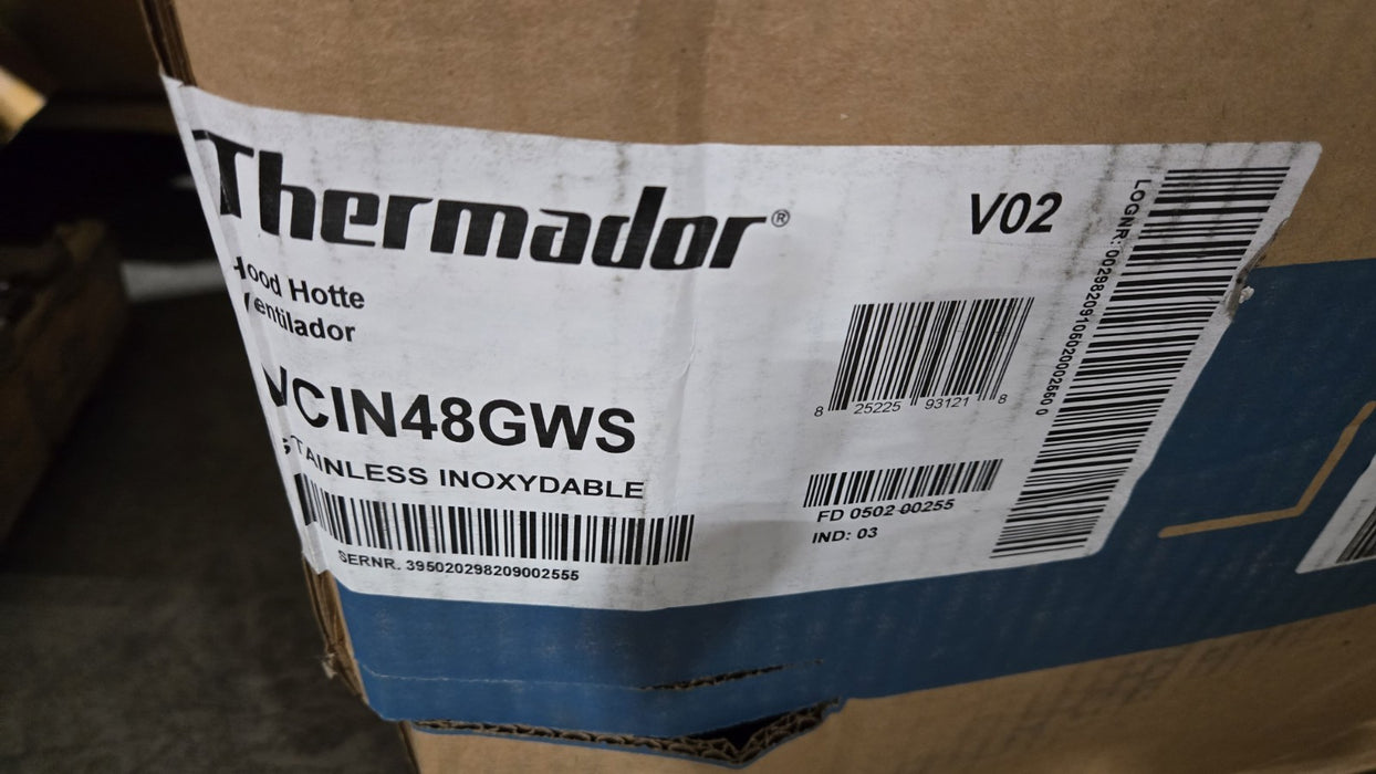 Thermador VCIN48GWS Professional Custom Insert Hood 48'' New!