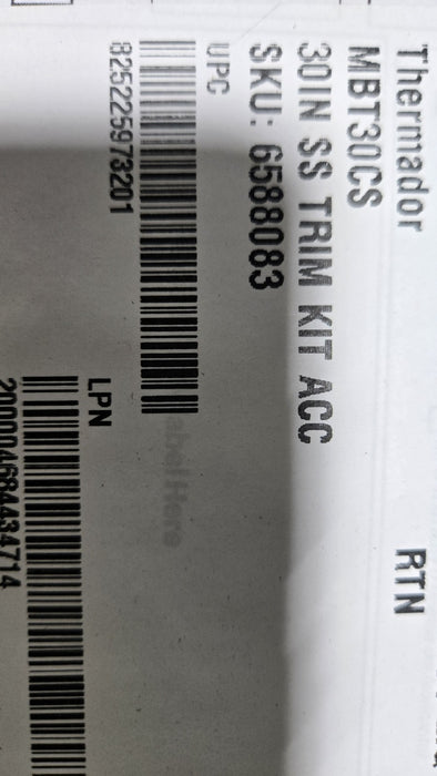 Thermador MBT30CS Microwave Trim Kit  