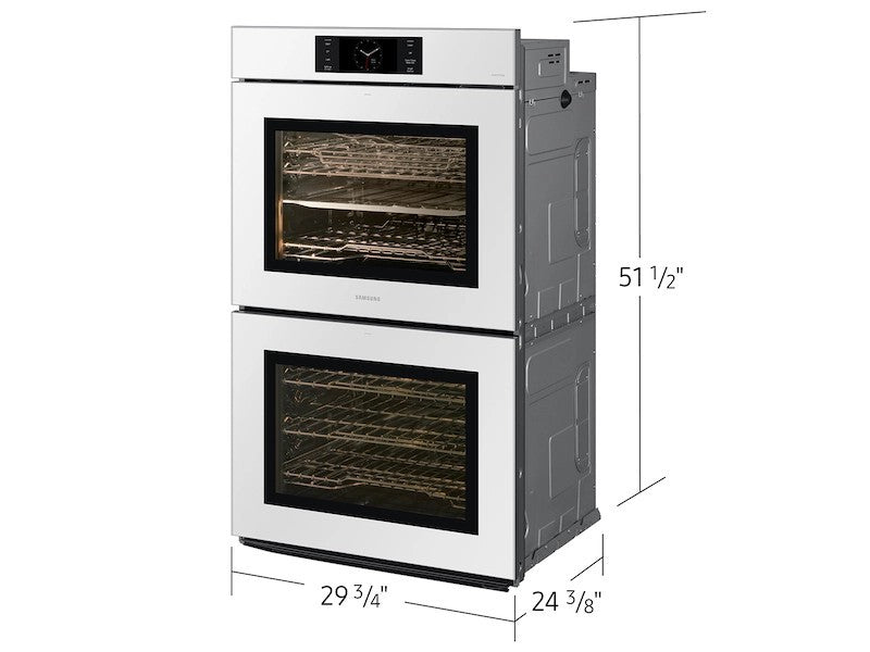 Samsung NV51CB700D12/AA BESPOKE 30" Convection Double Wall Oven White Glass New!