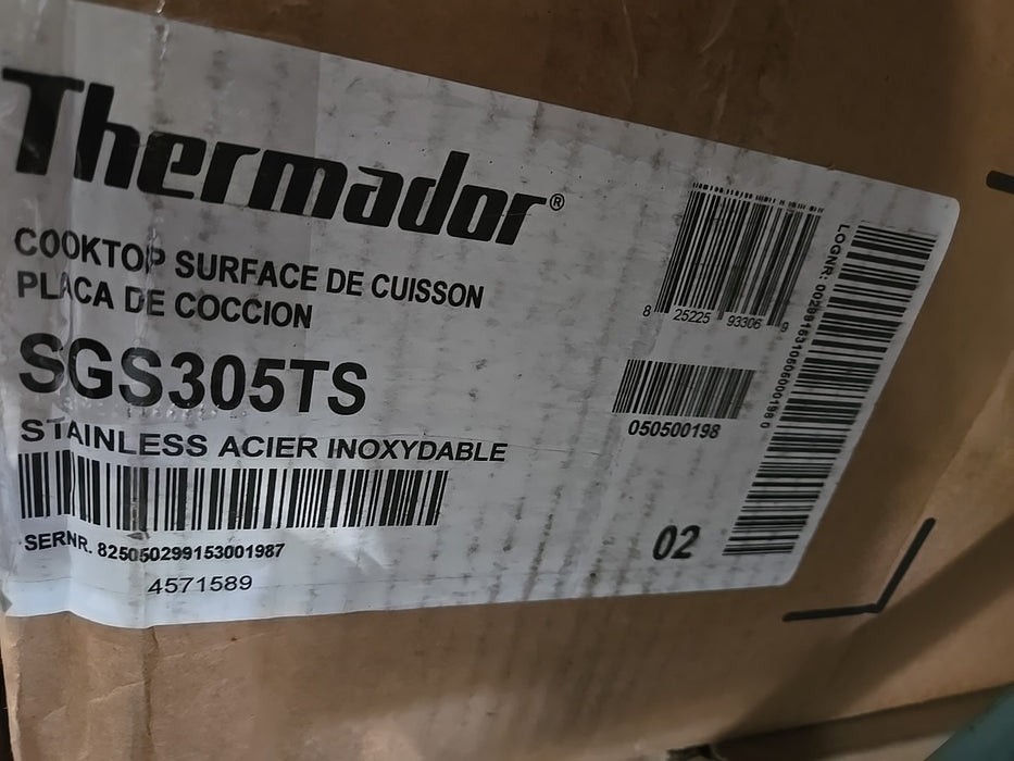 Thermador SGS305TS 30" Masterpiece Series SS 5 Star Burner Star-K Gas Cooktop 
