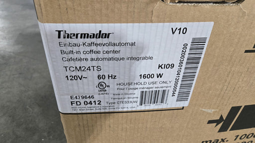 Thermador TCM24TS Coffee 24” Smart Built In Coffee Machine Stainless Steel