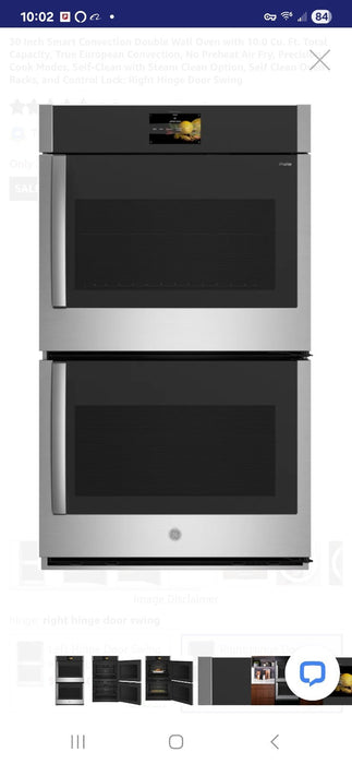 GE Profile PTD700RSNSS  30" Smart Convection Double Wall Oven Right Hinge New!