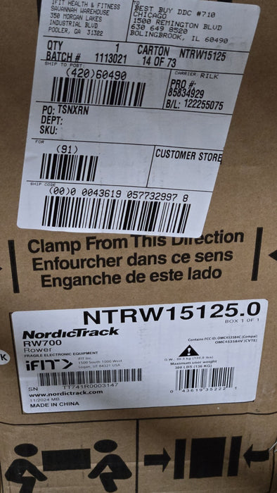 NordicTrack RW700 NTRW15125.0 Rowing Machine BRAND NEW!! Full Warranty!