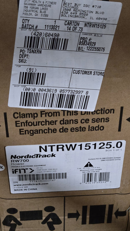 NordicTrack RW700 NTRW15125.0 Rowing Machine BRAND NEW!! Full Warranty!